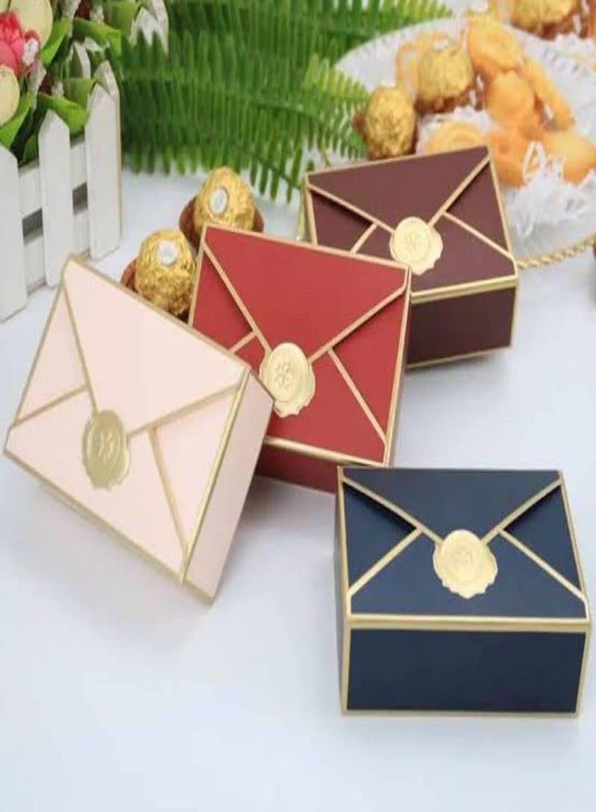 VRB Dec علب هدايا VRB Dec مكونة من 10 قطع للتغليف/علب هدايا للتقديم، علب هدايا فارغة، علب هدايا للتقديم، هدايا للتوزيع، شوكولاتة، فواكه مجففة، هدايا زفاف ومناسبات دينية. (10 قطع - ألوان متنوعة) - Image 1